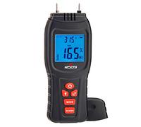 NoCry Digital Moisture Meter - Water Leak Detector and Thermometer for Wood & Building Materials, Battery and Replacement Electronic Probes Included