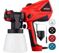 NoCry HVLP Electric Paint Sprayer Gun - 1200ml/min Paint Gun or Stain Sprayer with Adjustable Airflow and 600W Motor - HVLP Paint Sprayers for Home Interior or Exterior - 3 Spray Patterns, 4 Nozzles