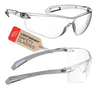 NoCry Lightweight Protective Safety Glasses for Work with ANSI Z87.1 Rated, Scratch Resistant Clear Protective Glasses, Anti Fog Glasses, Suitable for Indoor or Outdoor Use, PPE Eye Protection Glasses