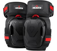 NoCry Professional Gel Knee Pads for Work - Heavy Duty Anti-Slip Cap, Extra Dual-Layer Foam and Cushion, Reinforced Adjustable Non-Slip Straps, Built-in Hangand Pull Loops, Fits Men Women, Black