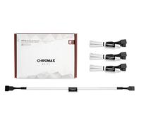 Noctua NA-SEC1 chromax.white, 30cm Fan Extension Cable Set 4-pack | Aesthetic Colour Extenders With 4-Pin PWM Headers, Compatible with 3-Pin Fans, Wear and Heat Resistant Sleeving, Set of Four