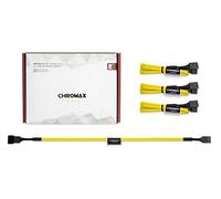 Noctua NA-SEC1 chromax.yellow, 30cm Fan Extension Cable Set 4-pack | Aesthetic Colour Extenders With 4-Pin PWM Headers, Compatible with 3-Pin Fans, Wear and Heat Resistant Sleeving, Set of Four