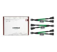 Noctua NA-SYC1 chromax.green, Two-Way PC Fan Splitter 3-Pack | Aesthetic Colour Y-Cables With 4-Pin PWM Headers, Compatible with 3-Pin Fans, Wear and Heat Resistant Sleeving, Set of Three