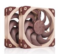 Noctua NF-A12x25 G2 PWM Sx2-PP, Dual Fan Set for Push-Pull and Side-by-Side Applications (Brown)