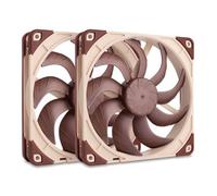 Noctua NF-A14x25 G2 PWM Sx2-PP, Dual Fan Set for Push-Pull and Side-by-Side Applications (Brown)