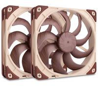 Noctua NF-A14x25 G2 PWM Sx2-PP, Dual Fan Set for Push-Pull and Side-by-Side Applications (Brown)
