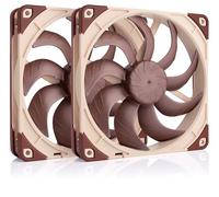 Noctua NF-A14x25 G2 PWM Sx2-PP, Dual Fan Set for Push-Pull and Side-by-Side Applications (Brown)
