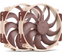 Noctua NF-A14x25r G2 PWM Sx2-PP, Push-Pull Set of two Premium-Quality Quiet 140mm PC Fans (Brown)