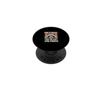 Nocturnal And Proud Cute Raccoon Coffee Lover PopSockets Adhesive PopGrip