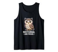 Nocturnal and Proud Owl Statement Tank Top