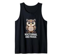 Nocturnal and Proud Owl Statement Tank Top