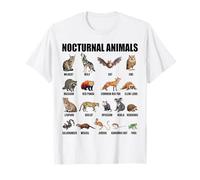Nocturnal Animals Educational Wildlife Science Nature Lover T-Shirt