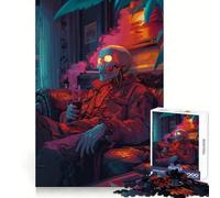 Nocturnal Glow Jigsaw Puzzles for Adults1000 Pieces Recall Upgrade Peaceful Time Tight Cut Santa Wish List (38x26cm)