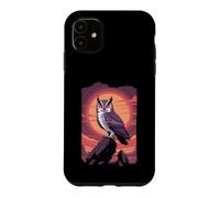 Nocturnal Hunter Great Horned Owl Case for iPhone 11