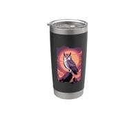 Nocturnal Hunter Great Horned Owl Stainless Steel Insulated Tumbler