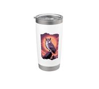 Nocturnal Hunter Great Horned Owl Stainless Steel Insulated Tumbler