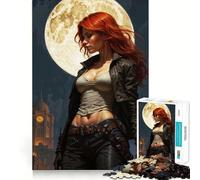 Nocturnal Huntress Jigsaw Puzzles for Adults 1000 Pieces Fine Logic Toy Casual Relax Neat Edge Fine Art Piece (50x75cm)