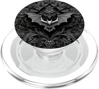 Nocturnal Ornate Bat Gothic Baroque Pattern Halloween PopSockets PopGrip for MagSafe