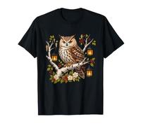 Nocturnal Owl Lantern Woodland Forest Night Magic T-Shirt
