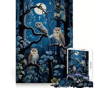 Nocturnal Owls Ensemble Jigsaw Puzzles for Adults1000 Pieces Strong Logic Toy Tension Relief Clear Edge Premium Gift (38x26cm)