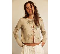 Nocturnal Patterned Cashmere Cardi at Free People in Oat Combo, Size: Large - female