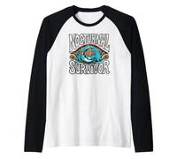Nocturnal Survivor Night Shift Nurse Medical Coffee Raglan Baseball Tee