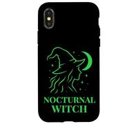 Nocturnal Witch Moon Magic Silhouette Witchcore Style Case for iPhone X/XS