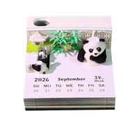Nocturnalvision Weekly Scheduler Twenty Twenty Six Panda Stalk Pattern Special Tear Immune Paper Rechargeable Compact Desk Planner Green Special Paper Weekly Planner