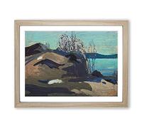 Nocturne Spring By Tom Thomson Classic Painting Framed Wall Art Print, Ready to Hang Picture for Living Room Bedroom Home Office Décor, Oak A2 (64 x 46 cm)