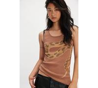 Nocturne Tank Top by Ragabond at Free People in Brown Combo, Size: XS - female