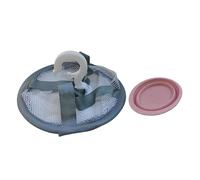 Nocwpsi 1Pc Folding Makeup Brush Wash Bowl Silicone Makeup Sponge Cleaning Pad Hanging Mesh Basket,Pink