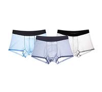 nod gogo Super Breathable Ice Silk Sexy Men Underwear Fast Drying Boxer Briefs Low Rise Trunk - White - L