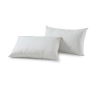 Nod Off 100% British Wool Pillow for Natural Sleep Quilted Wool Temperature Regulating Bed Pillow Adjustable Anti-Allergy Washable 2 Pack