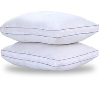 Nod Off 100% Egyptian Cotton Bed Pillow Extra Filling For The Best Sleep Hypoallergenic Dust Mite Resistant Hotel Pillows - Pack Of 2