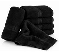 Nod Off Beach Towel Egyptian Cotton Black 100x200cm Pack of 4 | Oversized Beach Towel, Quick Dry, Pool & Swimming, Sand Resistant, Soft & Absorbent, Value Pack Of 4