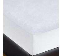 Nod Off Waterproof Terry Towel Mattress Protector Deep Fitted Mattress Bed Cover Hypoallergenic Protector Breathable Cotton Mattress Protector Noiseless Washable- Single - 90 x 190 x 30 cm