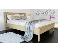 Nodax Double Bed Frame Capella, F17, Solid Pine Wood, Easy Assembly, Sturdy Slats & Extra Support Legs, 4Ft 6In, Pine Finish