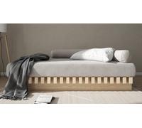 Nodax Extra Strong Super King Bed Frame, Sirius F8, Solid Pine Wood, Sturdy Slats & Extra Support, 6Ft, Natural Finish