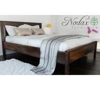 Nodax Super King Bed Frame Capella, F17, Solid Pine Wood, Easy Assembly, Sturdy Slats & Extra Support Legs, 6Ft, Walnut Finish