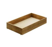 Nodax Under Bed Storage Drawers - Organizer Box for Bed Frames, Bedroom Furniture for Clothes & Blankets, Solid Wooden Underbed Storage Drawers with Straight Sides, Strong & Durable | 98cm (Walnut)