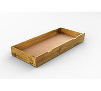 Nodax Under Bed Storage Drawers - Organizer Box for Bed Frames, Bedroom Furniture for Clothes & Blankets, Solid Wooden Underbed Storage Drawers with Grooves, Strong & Durable | (Oak) 150cm