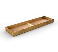 Nodax Under Bed Storage Drawers - Organizer Box for Bed Frames, Bedroom Furniture for Clothes & Blankets, Solid Wooden Underbed Storage Drawers with Grooves, Strong & Durable | (Oak) 188cm