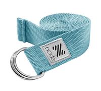 node by Philosophy Gym 7-1/2' Yoga Strap for Stretching, Woven Yoga Strap with Adjustable D-Ring Buckle for Exercise, Therapy and Fitness - Turquoise