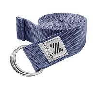 node by Philosophy Gym 7-1/2' Yoga Strap for Stretching, Woven Yoga Strap with Adjustable D-Ring Buckle for Exercise, Therapy and Fitness - Blue