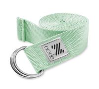 node by Philosophy Gym 7-1/2' Yoga Strap for Stretching, Woven Yoga Strap with Adjustable D-Ring Buckle for Exercise, Therapy and Fitness - Mint