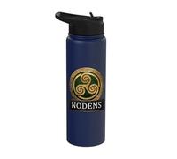 Nodens Ancient Celtic God of Healing Triskelion Symbol Stainless Steel Insulated Water Bottle