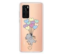 Nodigao Compatible for Realme 14X 5G / Realme C75 4G Case Pretty Silicone TPU Clear Transparent with Animal Pattern Design Shockproof Cover Cases - Elephant
