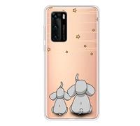 Nodigao Compatible for Realme 14X 5G / Realme C75 4G Case Pretty Silicone TPU Clear Transparent with Animal Pattern Design Shockproof Cover Cases - Elephant