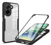 Nodigao compatible for Xiaomi Redmi A5 4G Case Transparent Clear Front and Back for Girls Men Book Silicone PC 360 Grad Design Cover - Black