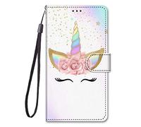 Nodigo-EU Compatible with Nokia G42 5G Wallet Case for Girls Men Pretty Silicone Leather with Stand Card Slot Shockproof 360 Animal Pattern Design Cute Cover Cases - Unicorn B